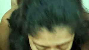 Latina Wife Giving Close-Up Blowjob And Ass Sex