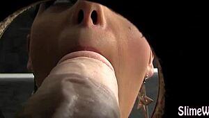 Fingering euro hoe gets messy bukkake cumshot in blowbang gloryhole