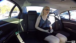 Hot blonde Niki Snow shares tight pussy with driver! 😜