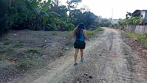 OMG, found this cute slut in the countryside and we banged in a cabin! 🔥