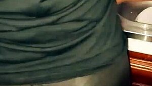 Egyptian wife surprises friend in kitchen with monster cock blowjob and cumshot