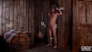 Dominant Sheriff Jasmine Jae Spanks And Interrogates Defenseless Prisoner