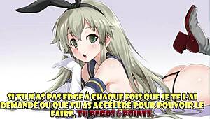 shimakaze wants to make you her sexual slave in this hentai femdom!