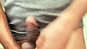 Alone, I spied my mature stepmother naked, masturbating with a big monster cock in hand