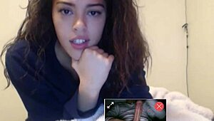 Asian camgirls react to huge monster cocks in sex