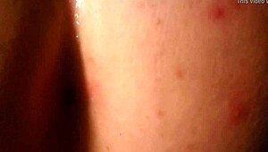 She stretches her tight asshole wide open with a big cock