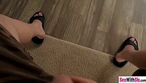 teen stepsister fucks stepbrother for votes in hot pov action, what's her game?