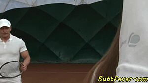 Assfucked European Teen Gets Spitroasted