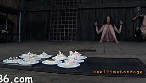 Who gets ferocious whipping in bdsm contest?