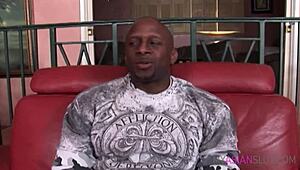 Horny Asian babe devours a massive black cock and craves more action! 😍🔥