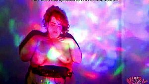 Plump BBW Goddess Dances Naked, Oiled Striptease