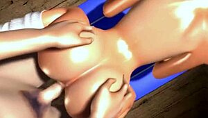 Teacher in Wild Threesome with Two Big-Boob Students in Hentai 3D 82