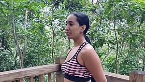 I love fucking outdoors with my coach's massive cock