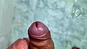 Young Brazilian Jerking Off In Shower Feels Intense Pleasure