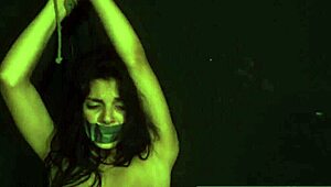 Intense stockade bondage for petite Gina Valentina