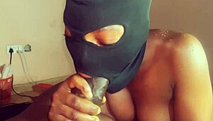 Mandigo's massive cock gets wet and sucked deep by tight camel toe pussy.