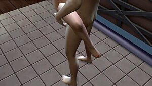 in the sims anime world, a young 18+ man fucks his alien boss in 3d hentai cartoon style