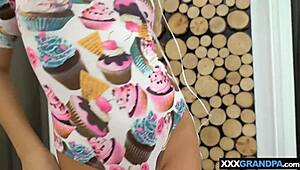 Nothing stops this grandpa from banging a teen blonde hard!