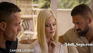 thirsty men dp blonde's holes while lorenzo viota and renato pound candee licious