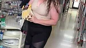 Omg, remote control Lovense play in public Ace Hardware store, hidin’ back orgasms!