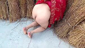 Indian maid wife gets outdoor assfucking on the ranch.