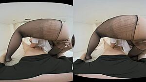 Hey, Check This VR Japanese Beauty Pounding Herself Wild