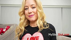 teen 18+ with blue eyes plays naughty, riding hard in step-uncle roleplay scene