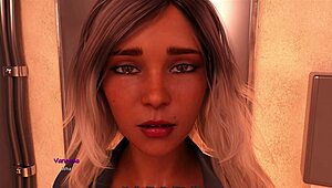 Radiant waitress sneaks sex in the stalls for part 6 action 😍