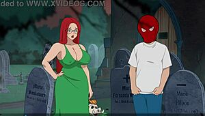 Redhead milf with huge boobs gets stuck and fucked hard!