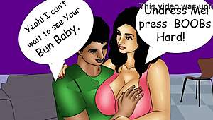 step-brother helping step-sisters with comic study