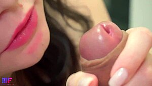 sensual close-up oral session with russian pov