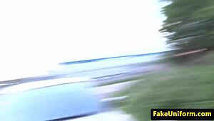 British ebony milf, wanna get banged by this uniformed cop?