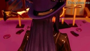 Hentai Caitlyn's big ass gets pounded in 3D lesbian anal