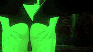 Beautiful anime girl’s solo pleasure and anal creampie in a cartoon world.