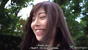 japanese bar girl at hotel, gets shaved pussy fingered n licked... damn