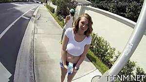 Brooke Wylde bares her natural tits wildly!