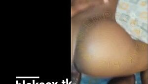 African Girl Bent Over, Drilled in Doggystyle Fucking