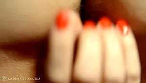 Hey, Katrin Porto's curvy redhead body toying that hairy pussy