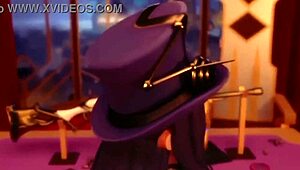 Hentai Caitlyn's big ass gets pounded in 3D lesbian anal