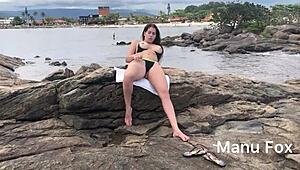 Manu Fox Feels Intense Pleasure Naked on Beach