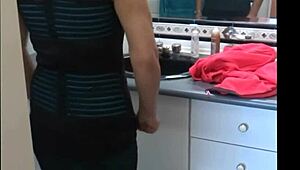 Latina wife eagerly prepares to fuck, craving his big cock