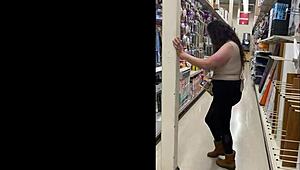 Omg, remote control Lovense play in public Ace Hardware store, hidin’ back orgasms!