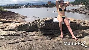 Manu Fox Feels Intense Pleasure Naked on Beach