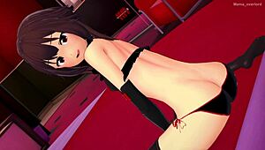 Oh wow, adult megumin in sexy bikini fucks hard in hentai hotel cartoon scene!