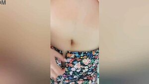 cute student teases with big bouncing breasts on bed