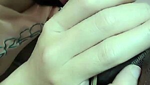 Helping My Ladyboy Friend with a Hot Outdoor Blowjob, Cum on Stockings Feels So Raw