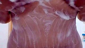 Asiatica Sensual Shower with Natural Tits