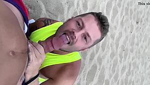 i'm getting a blowjob on the beach, but it's public!