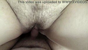 pov sex with cheating wife, cumming inside her fertile hairy pussy to impregnate