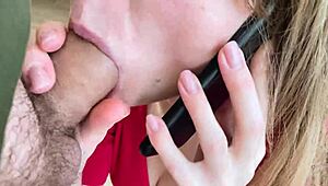 russian amateur fucks lover on phone
